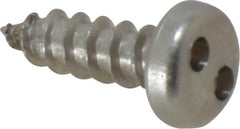 Made in USA - #8 Pan Head Spanner Sheet Metal Screw - Stainless Steel, 1/2" Length Under Head, Grade 18-8 - Americas Industrial Supply