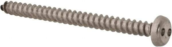 Made in USA - #8 Pan Head Spanner Sheet Metal Screw - Stainless Steel, 2" Length Under Head, Grade 18-8 - Americas Industrial Supply