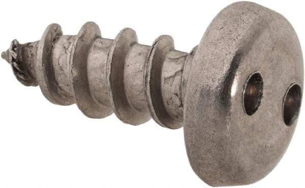 Made in USA - #10 Pan Head Spanner Sheet Metal Screw - Stainless Steel, 1/2" Length Under Head, Grade 18-8 - Americas Industrial Supply