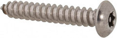 Value Collection - #8 Button Head Torx Sheet Metal Screw - Stainless Steel, 1" Length Under Head, Grade 18-8, T15 Drive - Americas Industrial Supply