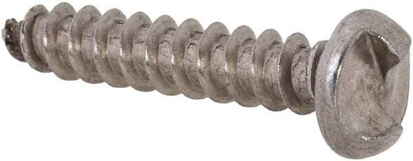 Made in USA - #6 Round Head Slotted Sheet Metal Screw - Stainless Steel, 3/4" Length Under Head, Grade 18-8 - Americas Industrial Supply