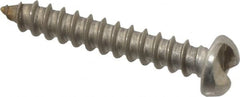 Made in USA - #8 Round Head Slotted Sheet Metal Screw - Stainless Steel, 1" Length Under Head, Grade 18-8 - Americas Industrial Supply