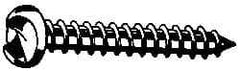 Made in USA - #8 Round Head Slotted Sheet Metal Screw - Stainless Steel, 1/2" Length Under Head, Grade 18-8 - Americas Industrial Supply