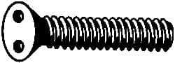 Made in USA - #10-24 UNC, 3/4" OAL Spanner Drive Machine Screw - Flat Head, Grade 18-8 Stainless Steel, Uncoated, Without Washer - Americas Industrial Supply