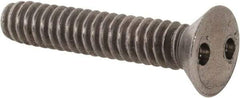 Made in USA - #10-24 UNC, 1" OAL Spanner Drive Machine Screw - Flat Head, Grade 18-8 Stainless Steel, Uncoated, Without Washer - Americas Industrial Supply