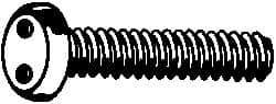 Made in USA - #8-32 UNC, 3/4" OAL Spanner Drive Machine Screw - Pan Head, Grade 18-8 Stainless Steel, Uncoated, Without Washer - Americas Industrial Supply