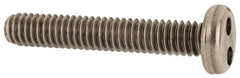 Made in USA - #8-32 UNC, 1" OAL Spanner Drive Machine Screw - Pan Head, Grade 18-8 Stainless Steel, Uncoated, Without Washer - Americas Industrial Supply