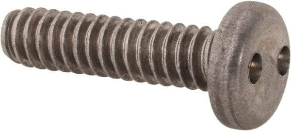 Made in USA - #10-24 UNC, 3/4" OAL Spanner Drive Machine Screw - Pan Head, Grade 18-8 Stainless Steel, Uncoated, Without Washer - Americas Industrial Supply