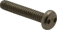 Made in USA - #10-24 UNC, 1" OAL Spanner Drive Machine Screw - Pan Head, Grade 18-8 Stainless Steel, Uncoated, Without Washer - Americas Industrial Supply