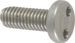 Made in USA - #10-32 UNF, 1/2" OAL Spanner Drive Machine Screw - Pan Head, Grade 18-8 Stainless Steel, Uncoated, Without Washer - Americas Industrial Supply