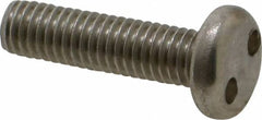 Made in USA - #10-32 UNF, 3/4" OAL Spanner Drive Machine Screw - Pan Head, Grade 18-8 Stainless Steel, Uncoated, Without Washer - Americas Industrial Supply