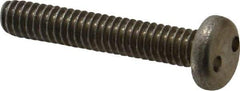 Made in USA - 1/4-20 UNC, 1-1/2" OAL Spanner Drive Machine Screw - Pan Head, Grade 18-8 Stainless Steel, Uncoated, Without Washer - Americas Industrial Supply
