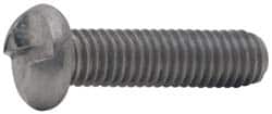 Made in USA - #6-32 UNC, 3/16" Length Under Head One Way Drive Machine Screw - Round Head, Grade 18-8 Stainless Steel, Uncoated, Without Washer - Americas Industrial Supply