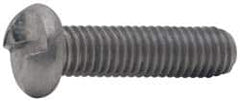 Made in USA - #6-32 UNC, 3/16" Length Under Head One Way Drive Machine Screw - Round Head, Grade 18-8 Stainless Steel, Uncoated, Without Washer - Americas Industrial Supply