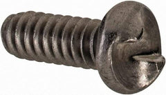 Made in USA - #6-32 UNC, 3/8" Length Under Head One Way Drive Machine Screw - Round Head, Grade 18-8 Stainless Steel, Uncoated, Without Washer - Americas Industrial Supply