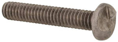 Made in USA - 1/4-20 UNC, 1-1/2" Length Under Head One Way Drive Machine Screw - Round Head, Grade 18-8 Stainless Steel, Uncoated, Without Washer - Americas Industrial Supply