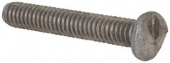 Made in USA - #8-32 UNC, 1" Length Under Head One Way Drive Machine Screw - Round Head, Grade 18-8 Stainless Steel, Uncoated, Without Washer - Americas Industrial Supply