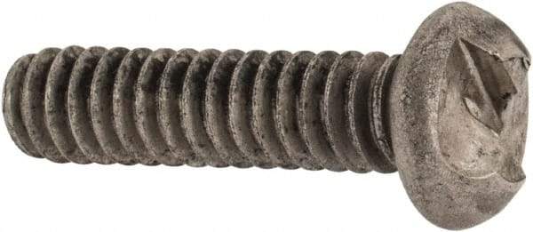 Made in USA - #10-24 UNC, 3/4" Length Under Head One Way Drive Machine Screw - Round Head, Grade 18-8 Stainless Steel, Uncoated, Without Washer - Americas Industrial Supply