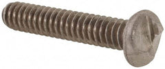 Made in USA - #10-24 UNC, 1" Length Under Head One Way Drive Machine Screw - Round Head, Grade 18-8 Stainless Steel, Uncoated, Without Washer - Americas Industrial Supply