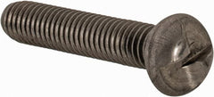 Made in USA - #10-32 UNF, 1" Length Under Head One Way Drive Machine Screw - Round Head, Grade 18-8 Stainless Steel, Uncoated, Without Washer - Americas Industrial Supply