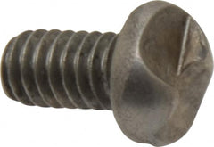 Made in USA - 1/4-20 UNC, 1/2" Length Under Head One Way Drive Machine Screw - Round Head, Grade 18-8 Stainless Steel, Uncoated, Without Washer - Americas Industrial Supply