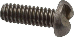 Made in USA - 1/4-20 UNC, 3/4" Length Under Head One Way Drive Machine Screw - Round Head, Grade 18-8 Stainless Steel, Uncoated, Without Washer - Americas Industrial Supply