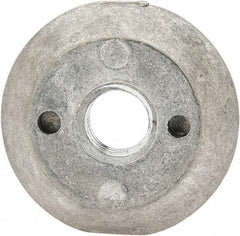 Made in USA - 5/16-18, Alloy Steel, Zinc Plated, Right Hand Spherical Fixture Nut - 1/4" High - Americas Industrial Supply