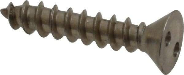 Made in USA - #10 Flat Head Spanner Sheet Metal Screw - Stainless Steel, 1" OAL, Grade 18-8 - Americas Industrial Supply