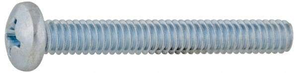 Value Collection - 1/4-20 UNC, 1-1/2" Length Under Head Phillips Drive Machine Screw - Pan Head, Grade 2 Steel, Without Washer - Americas Industrial Supply