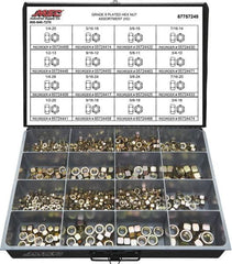 Value Collection - 1/4-20 to 3/4-16 Thread, 765 Piece Alloy Steel Nut Assortment - Grade 8 - Americas Industrial Supply