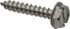 Value Collection - #6 Hex Washer Head Slotted Sheet Metal Screw - Stainless Steel, 3/4" Length Under Head, Grade 18-8 - Americas Industrial Supply