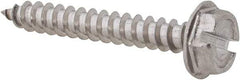 Value Collection - #6 Hex Washer Head Slotted Sheet Metal Screw - Stainless Steel, 1" Length Under Head, Grade 18-8 - Americas Industrial Supply