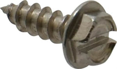 Value Collection - #8 Hex Washer Head Slotted Sheet Metal Screw - Stainless Steel, 1/2" Length Under Head, Grade 18-8 - Americas Industrial Supply