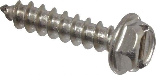 Value Collection - #8 Hex Washer Head Slotted Sheet Metal Screw - Stainless Steel, 3/4" Length Under Head, Grade 18-8 - Americas Industrial Supply