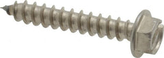 Value Collection - #8 Hex Washer Head Slotted Sheet Metal Screw - Stainless Steel, 1" Length Under Head, Grade 18-8 - Americas Industrial Supply