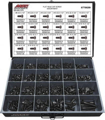 Value Collection - 965 Piece Alloy Steel Flat Head Cap Screws - #8-32 to 1/2-13 Thread - Americas Industrial Supply