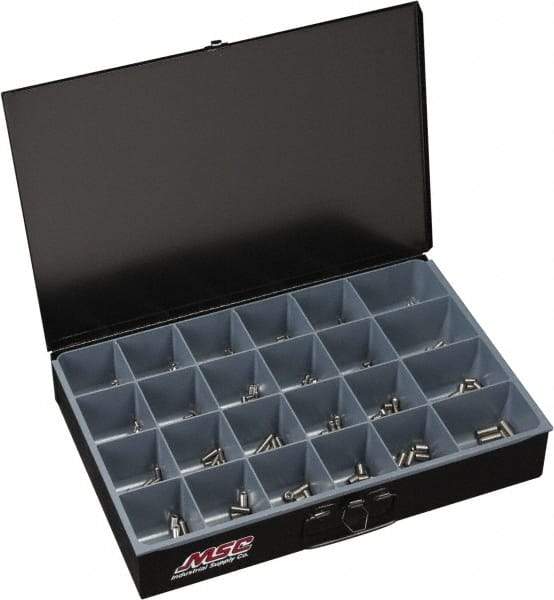 Value Collection - 210 Piece, M4x5.00 to M10x25.00, Stainless Steel Set Screw Assortment - Hex Head, Hex Socket Drive, 5 to 25mm Long, Grade 18-8 - Americas Industrial Supply