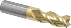 ProMax - 3/4", 1-5/8" LOC, 3/4" Shank Diam, 4" OAL, 3 Flute, Solid Carbide Square End Mill - Single End, ZrN Finish, Spiral Flute, 40° Helix, Right Hand Cut, Right Hand Flute, Series 109 - Americas Industrial Supply