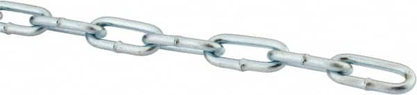 Campbell - #3/0 Welded Straight Link Coil Chain - 605 Lb Capacity, Steel, Zinc Plated Finish - Americas Industrial Supply