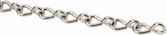 Made in USA - 0.135" Diam Steel Single Jack Chain - 43 Lb Load Limit, #10, Nickel Plated Finish - Americas Industrial Supply