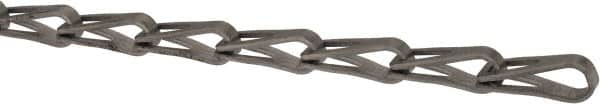 Made in USA - 0.035" Diam Steel Sash Chain - 75 Lb Load Limit, #8, Standard Finish - Americas Industrial Supply