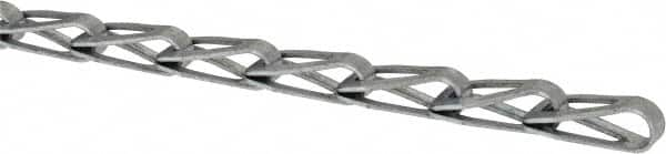 Made in USA - 0.028" Diam Steel Sash Chain - 80 Lb Load Limit, #30, Zinc Plated Finish - Americas Industrial Supply