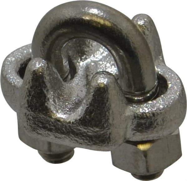 Campbell - 1/8" Wire Rope U-Bolt Clip - 316 Stainless Steel - Americas Industrial Supply