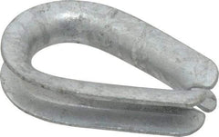 Campbell - 1/4" Wire Rope Thimble Clip - Steel, Heavy-Galvanized - Americas Industrial Supply