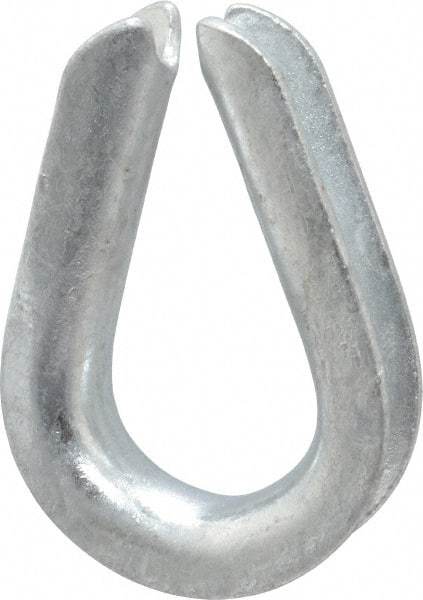 Campbell - 5/16" Wire Rope Thimble Clip - Steel, Heavy-Galvanized - Americas Industrial Supply