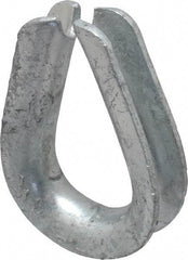 Campbell - 3/8" Wire Rope Thimble Clip - Steel, Heavy-Galvanized - Americas Industrial Supply