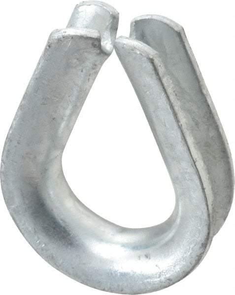 Campbell - 1/2" Wire Rope Thimble Clip - Steel, Heavy-Galvanized - Americas Industrial Supply