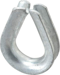 Campbell - 1/2" Wire Rope Thimble Clip - Steel, Heavy-Galvanized - Americas Industrial Supply