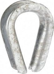 Campbell - 5/8" Wire Rope Thimble Clip - Steel, Heavy-Galvanized - Americas Industrial Supply