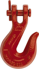 CM - 1/4 Inch Chain Diameter, Grade 80 Clevis Hook - 3,500 Lbs. Load Capacity, 5/16 Inch Inside Diameter, 21/64 Inch Pin Diameter, 3/8 Inch Hook Throat, 1-15/16 Inch Hook Width - Americas Industrial Supply